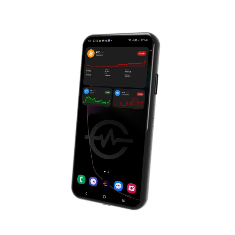 Crypto Pulse App Interface - Real-time crypto price tracking